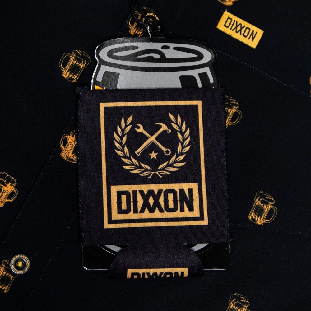 NWT Dixxon Flannel Scuttered Beer Can Black & Gold Party Shirt (Various Sizes)